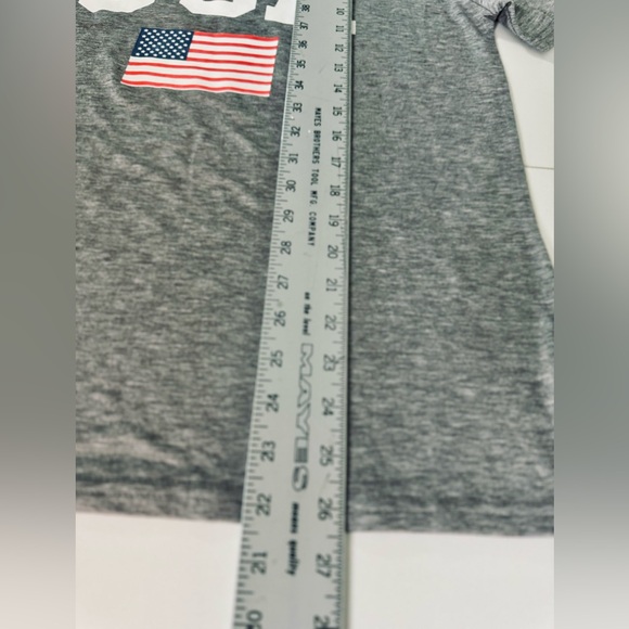 Classic USA Patriotic Graphic Tee Gray Dream Knit SZ Medium - Picture 6 of 12